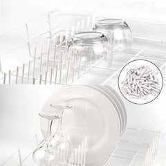 120 Pieces Dishwasher Caps, Inner Diameter 3Mm Pvc Protective Cover, Dish Basket, 325Mm (White)