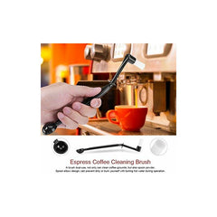 3 Pack Espresso Machine Accessories - Black Cleaning Brushes And Coffee Decorating Brush