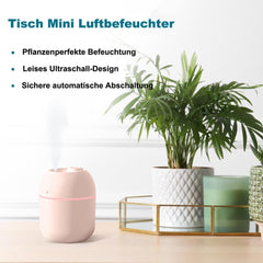 Portable Mini Humidifier 0.22L with USB, Automatic Shutoff, 2 Spray Modes for Bedroom Office and Car, Green