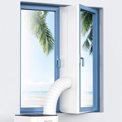 Window Seal Sealing Cloth for Portable AC with Zipper and Tape, Compatible with All Mobile Air Conditioners, 400 x 37cm