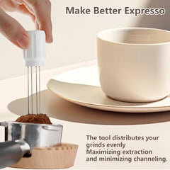 Coffee Stirrer Tool - Coffee Stirrer - Coffee Distributor - Espresso Distributor - Needle Distributor - Espresso Distribution Tool - Coffee Accessories - Stir Sticks With Stand - 6 Needles - Barista Accessories - Espresso - For Perfect Coffee Extraction -