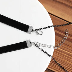 |NN| Gothic Choker, Choker Necklace for Women, Black Velvet Choker, Layered Necklace, Goth Jewelry for Women