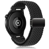 Compatible with Samsung Galaxy Watch Band Galaxy Watch 6 Classic 5 Pro 45mm 47mm 43mm 44mm 40mm Magnetic Braided Strap Without Gap Black