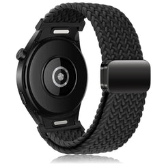Compatible with Samsung Galaxy Watch Band Galaxy Watch 6 Classic 5 Pro 45mm 47mm 43mm 44mm 40mm Magnetic Braided Strap Without Gap Black