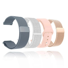 Garmin Vivoactive 3 4 4s Venu 2 2s SQ Forerunner 645 Compatible Metal Wristband 18mm 20mm 22mm Rose Pink