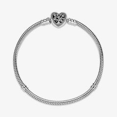 Pandora Unique Elegant Sterling Silver Bracelet db 17 cm 17 cm
