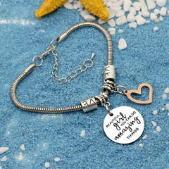 Girls Inspirational Charm Bracelet Gift for Women and Girls Pendant Bracelet You Can Do Amazing Things