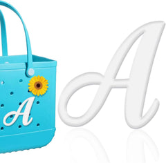 Letter Charms for Bogg Bag,Alphabet Lettering Accessories Charms Compatible with Bogg Bag Original All Models, Insert Decorative Letter for Handbag Beach Tote Bag A