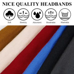 Headbands for Women 6 Packs Cute Bow Head Bands for Women’s Hair, Elastic Wide Knotted Hairbands Headwrap Turban Hair Accessories