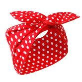 Red and White Polka Dot Bandana Headband Vintage Wire Hairband with Bow Wide Headbands Retro 50s Hair Accessories for Women Girls