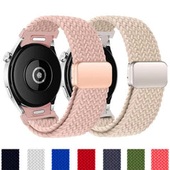 Braided Magnetic Strap for Compatible with Samsung Galaxy Watch 6 5 4 Classic Pro 40mm 44mm 45mm 47mm 43mm Galaxy Watch Band Black
