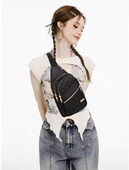 Unisex Shoulder Bag - 5 Storage Pockets & Cable Grommet - Women's Crossbody Bag - Men's Crossbody Bag - Crossbody Bags - Sling Bag - Adjustable Carrying Style (Cross/Shoulder/Chest) - Blue