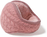 Earmuffs - Fleece Earmuffs - Knitted Earmuffs - Earmuffs for Adults - Warm Earmuffs - Warm Winter Earmuffs - Foldable - Unisex, Suitable for Outdoor Activities (Pink)