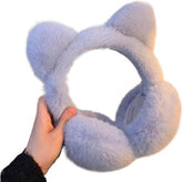 Earmuffs - 1 Piece - Soft Faux Fur Earmuffs - Adjustable Earmuffs - Warm Earmuffs - Earmuffs for Kids - Warming Earmuffs for Women and Girls (Gray)
