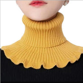 Neck Warmer - Faux Turtleneck - Knitted Warm Neck Warmer - Wearable for Everyday Use - Winter Essential for Women (Yellow)