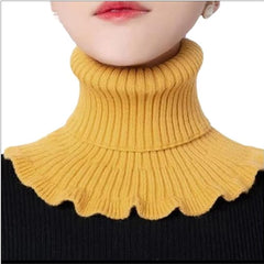 Neck Warmer - Faux Turtleneck - Knitted Warm Neck Warmer - Wearable for Everyday Use - Winter Essential for Women (Yellow)