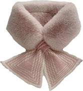 Women's Scarf - Women's Winter Scarf - Thick - Warm - Short Scarves - Plush Cross Scarves - Neck Scarves - Ultra Soft - 75x10 cm - Pink