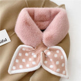 Warm scarf for autumn and winter - Soft and comfortable women's scarf with dotted pattern - Fashionable and versatile winter scarf for everyday use(Pink)