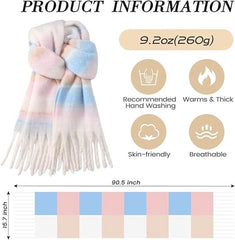 Warm scarf - Colorful winter scarves for women - Warm and thick knitted scarves - Blanket scarves - Stylish Christmas gifts - Gifts for her