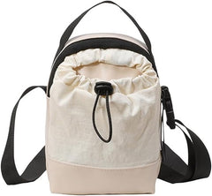 Women's shoulder bag - casual bag - adjustable canvas bag with drawstring - suitable for daily commuting and travel.(White)
