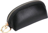 Mini Keychain Pouch/Coin Holder - Key Holder, Coin Organizer, Wallet for Women and Men, Keychain Protector (Black)