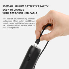 Rechargeable Handheld Milk Frother with Stainless Steel Whisk for Coffee, Latte, Matcha, Hot Chocolate and Protein Drinks, Black
