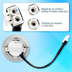 2pcs Range Hood LED Light Bulbs, Stainless Steel Recessed Kitchen Range Hood Light Replacement