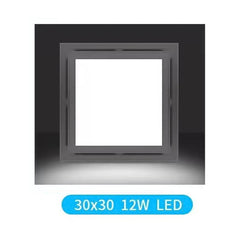 Bathroom Exhaust Fan with LED Lights White ABS, 30x30cm