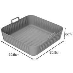 Silicone Air Fryer Liner Compatible with Cosori, Washable, Gray