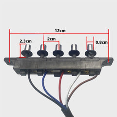 5 Function Kitchen Range Hood Switch Button Push Button with Wire for Safety and Control, 5 Speeds