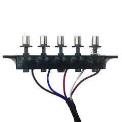 5 Function Kitchen Range Hood Switch Button Push Button with Wire for Safety and Control, 5 Speeds