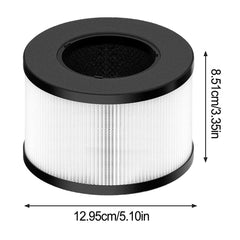 2 Pack BS03 HEPA Filter Replacement Compatible with Slevoo Air Purifier, 3 in 1 Filtration System