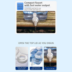 1 Piece Fridge Water Dispensers Bottle with Leak-proof Spigot and Convenient Handle Plastic Cold Juice, Transparent, 35 x 12.5 x 21.5 cm