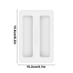 Silicone Toaster Cover, Heat Resistant Two Slice Wide Slot Dust Cover for Most Toasters, Easy to Wipe Clean, White