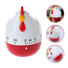 Chicken Kitchen Timer, Mechanical Countdown Cooking Alarm for Baking Eggs Kids Chef Reminder 60 Minutes Manual Wind Up