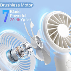 Portable Mini Handheld Fan,3 Adjustable Wind Speeds, Battery Powered, USB Rechargeable Fan for Home Office Bedroom and Outdoor
