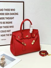 2025- Euro-american Elegant Crocodile Leather Handbag Bag - Birkin 30,red ,palladium Hardware