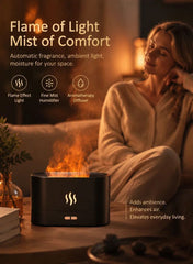 USB Flame Aroma Diffuser, White RGB Light, Festive Gift