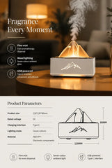 Home Aroma Diffuser Humidifier with Night Light, White, Christmas Gift