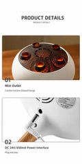 Rhythm Responsive Jellyfish Aroma Humidifier, Multi-Color Mood Light, Ideal Holiday Present