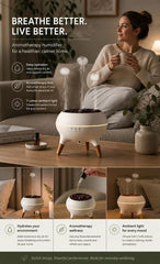 Dreamy Jellyfish Oil Diffuser, Music Linked Color Shift, Ultra Quiet For Nighttime Rest