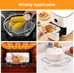 Square air fryer rack - Air fryer baking pan - Air fryer accessories - Stainless steel - 20 cm