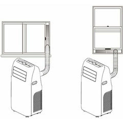 2 Pack Adjustable Window Seal Plates for Portable Air Conditioner, 55 to 110cm Opening 7.5 to 20cm