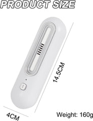 Rechargeable Fridge Deodorizer, O3 Air Purifier with 2 Modes, Fridge Odor Eliminator, Quiet Smell Remover, 30 Days Fresh Mode, Reusable