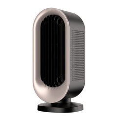 Desktop Vertical Space Heater with Remote Control, Fast Heating PTC Electric Fan Heater, Portable Mini Winter Electric Space Heater for Bedroom Office Home Indoor Heating(Black & Gold)