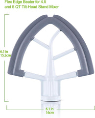 Flex Edge Beater Work for KitchenAid Mixer Attachments, Compatible with 4.5-5 Quart Tilt-Head Stand Mixers, kitchenAid Paddle with Scraper, Flexible Silicone Edges