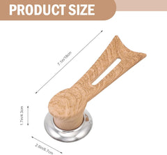 2 Pack Universal Pan Lid Knob Replacement Handle Heat Resistant Wooden & Red