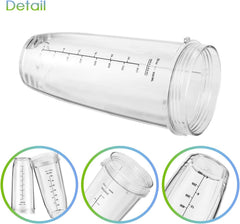 Ninja Blender Cups Replacement 24oz – Compatible with Ninja BN401, BL450, BL456, BL480, BL2012, BN751, BN801, SS101, SS151 – 3 Pack with To-Go Lids