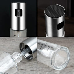 Oil Sprayer for Cooking, 2 Pack Upgraded Olive Oil Spray Bottle Mister Refillable with Scale Air Fryer Accessories for Kitchen, Salad, Baking, BBQ, Frying