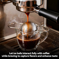 2 Pack Espresso Frozen Ball for Espresso Coffee, Stainless Steel Espresso Chilling Ball Espresso Cooler Espresso Machine Accessories
